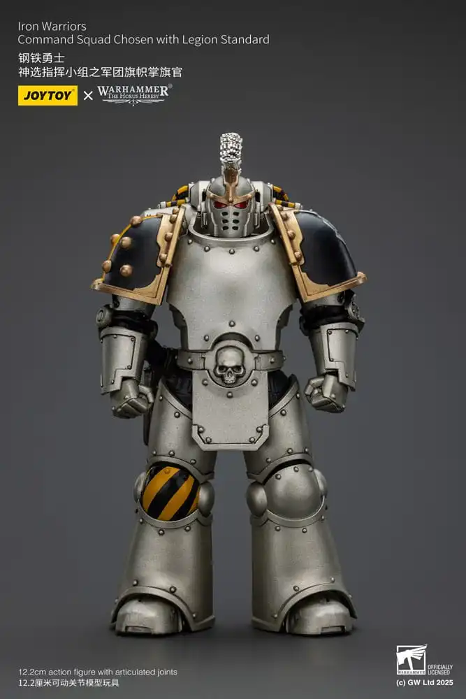 Warhammer The Horus Heresy Action Figure 1/18 lron Warriors Command Squad Chosen with Legion Standard 12 cm